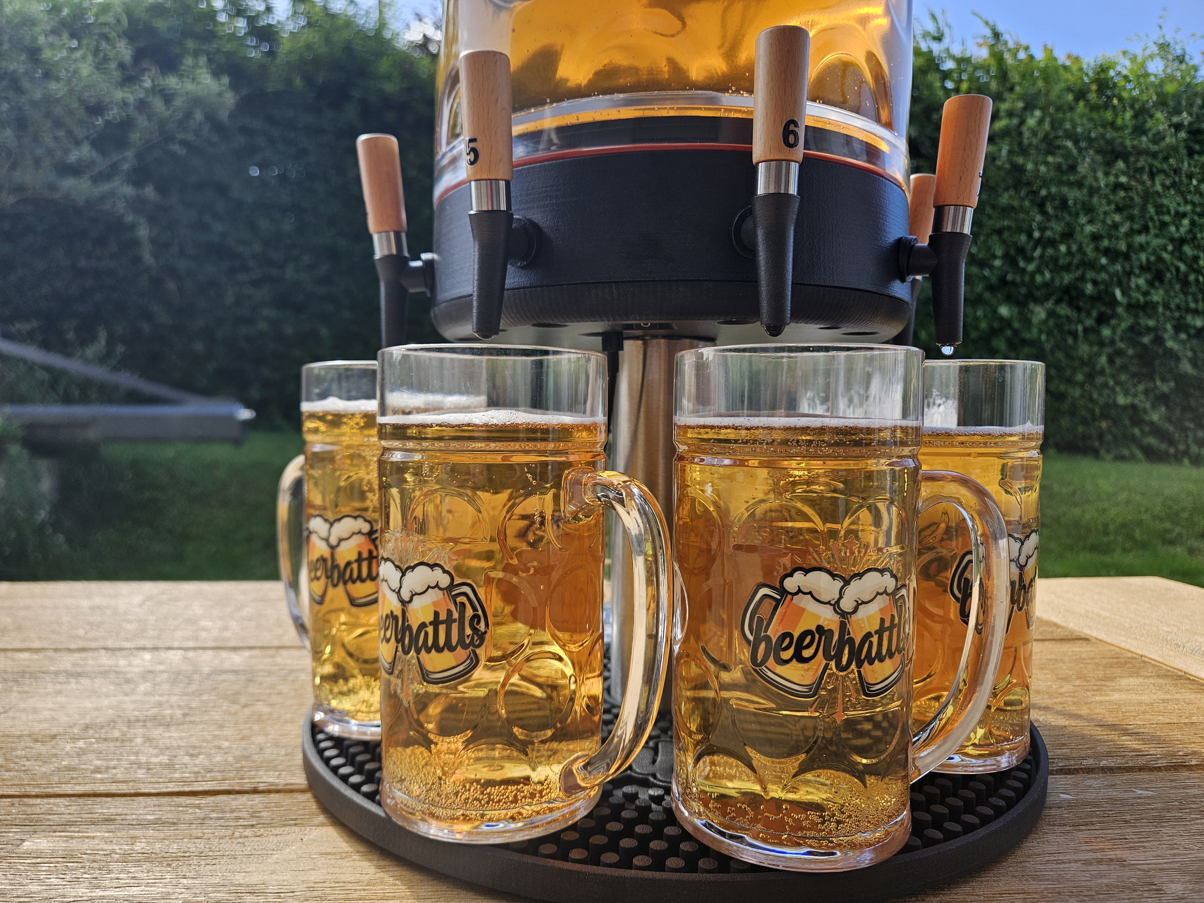 beerbattls during a live test at a BBQ party in Augsburg